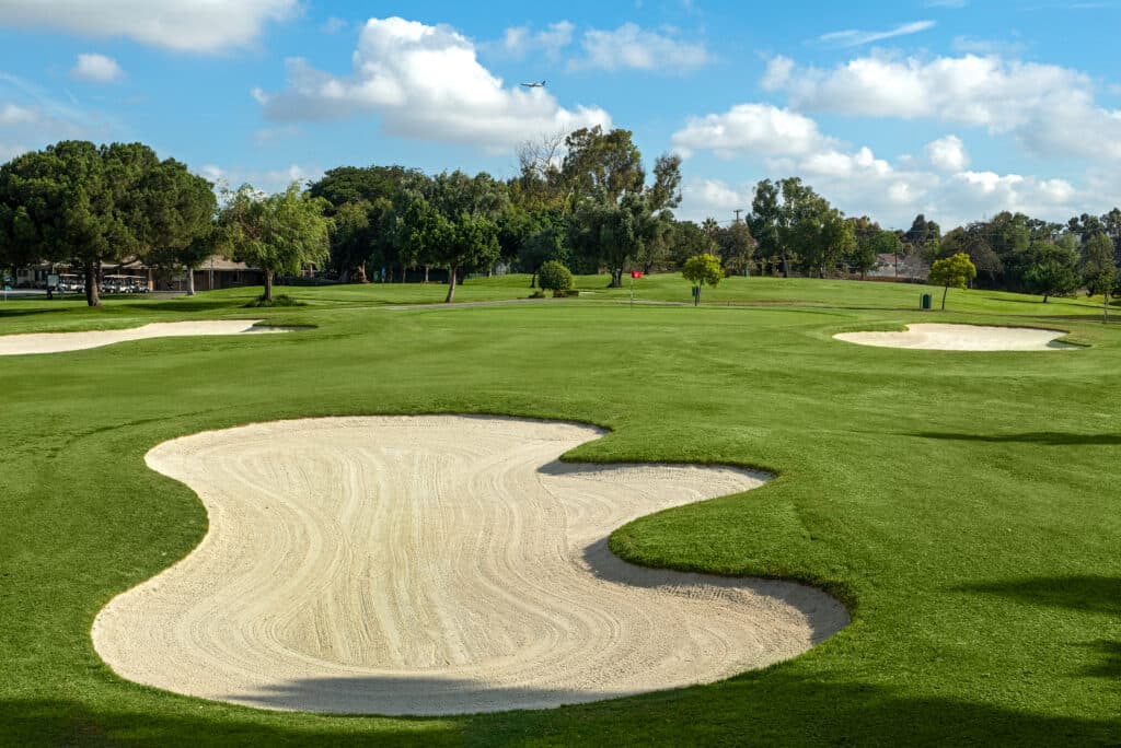 Course fairway and bunkers at Chester Washington Golf Course